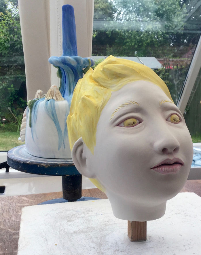 Hand painting a current sculpture. The Inspiration has been taken from the wonderful book 'The W