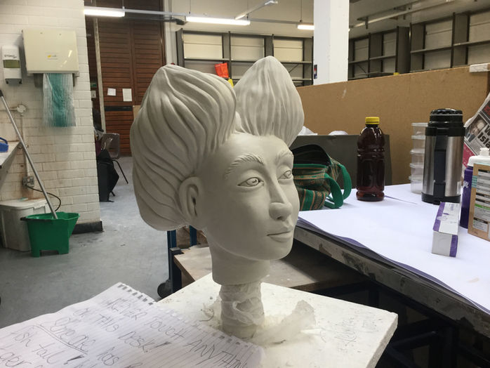 Nearly finished, just waiting embellishments. The second sculpture from the Rebecca Riots. 'Pemb