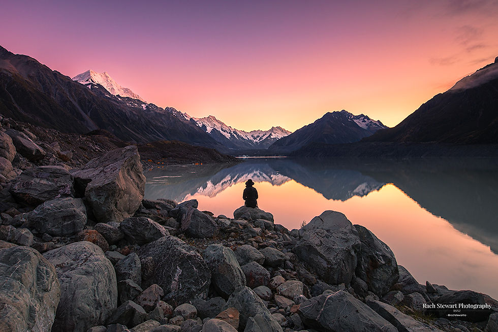 Tasman Lake sunrise Mount Cook New Zealand