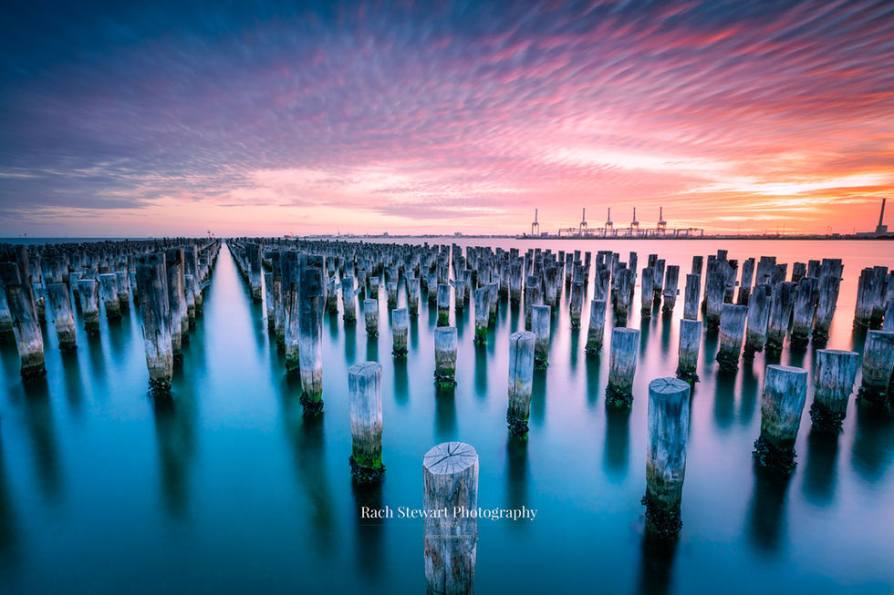 Princess Pier Sunset Melbourne Australia Fine Art Print 
