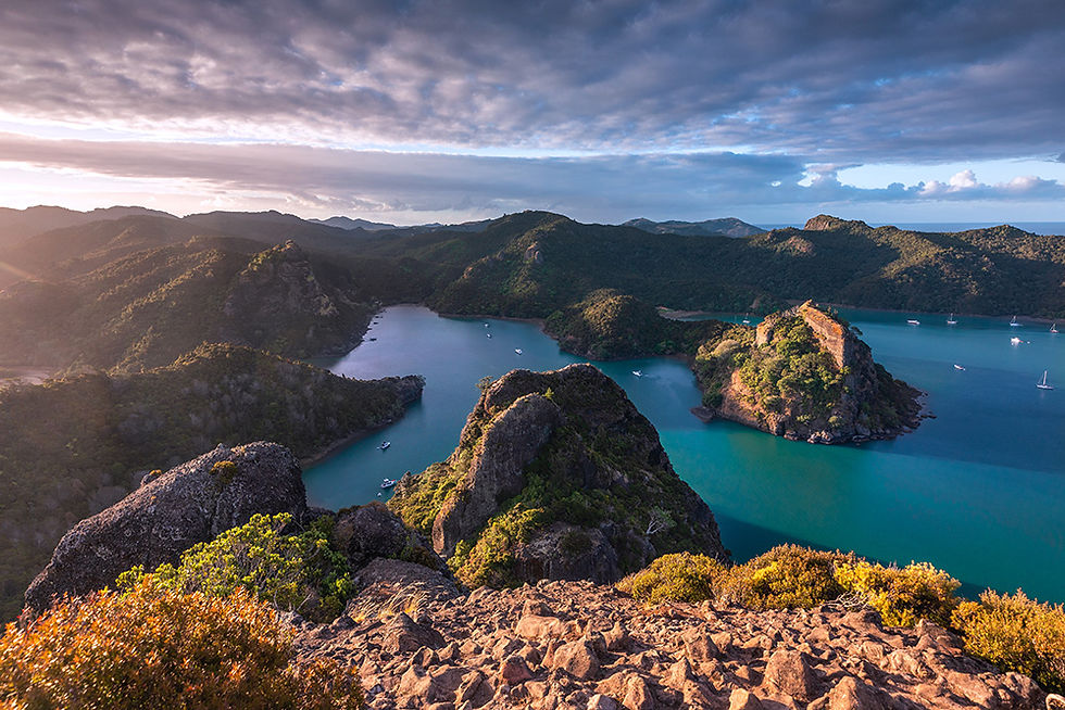 Sunset at The Dukes Nose track summit