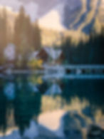 The Emerald Lake Lodge and Bridge in Yoho National Park Canada