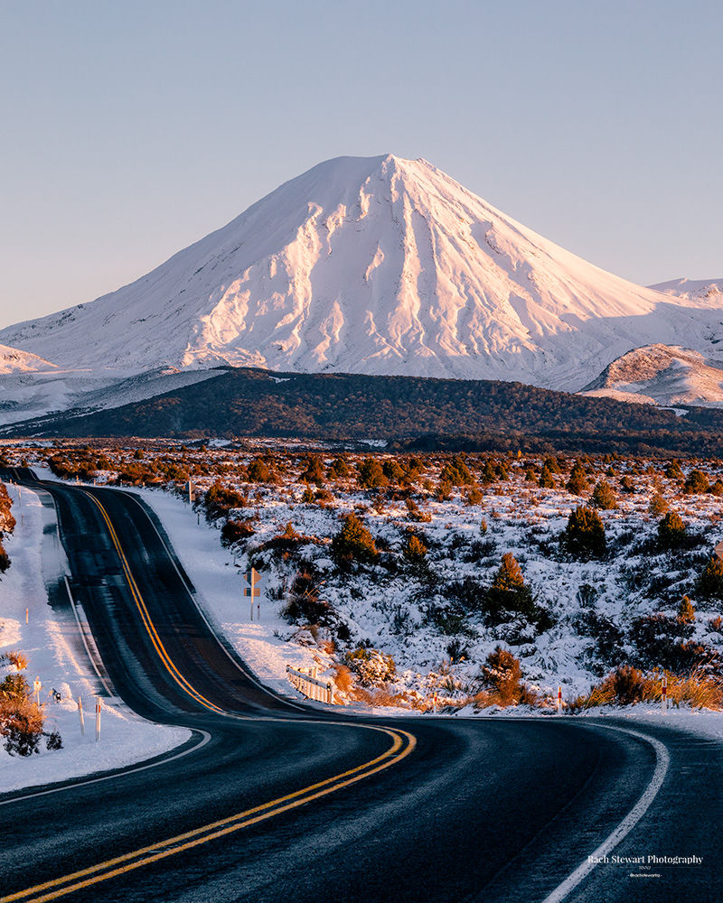 Winter Mount Ngauruhoe Desert Road photo