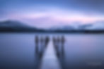 Sunrise at the Lake Te Anau jetty Fiordland New Zealand