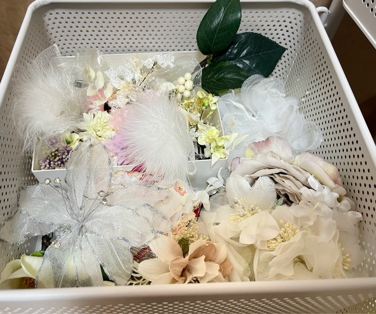 【レンタル用】お花髪飾り付け放題◇安心な定額付け放題/フラワー系/フェイクフラワー／ドライフラワー/ヘアセット予約のあるかた限定のレンタル商品