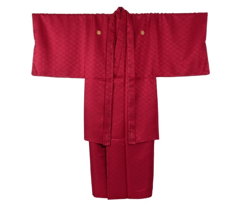 サムネイル： 男性羽織袴/着付け込み/一式レンタル10点セット/殿様コスプレ/仮装/変身/赤185