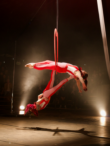 circus big top show doubles aerial heart