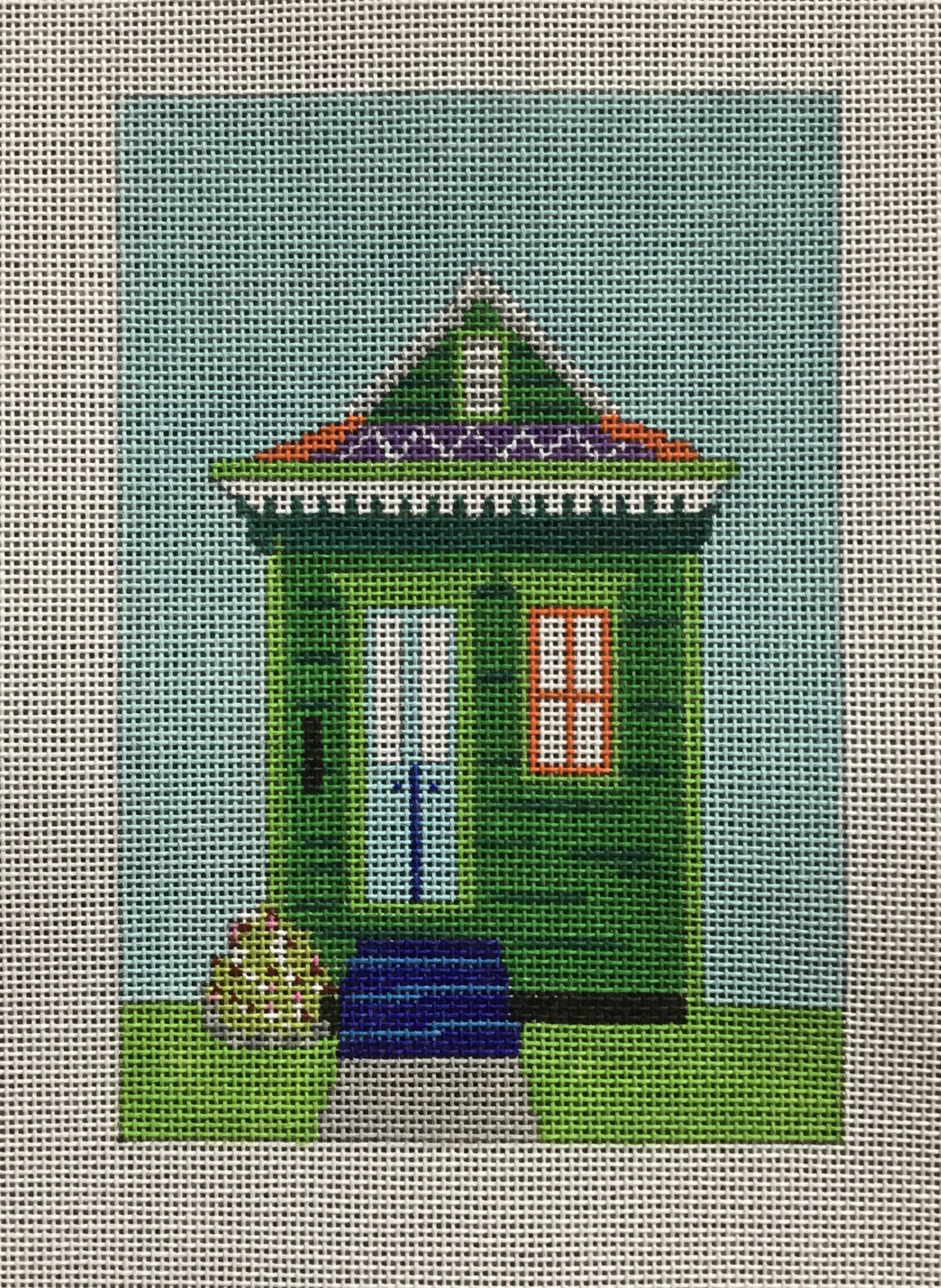 Green Single Shotgun House