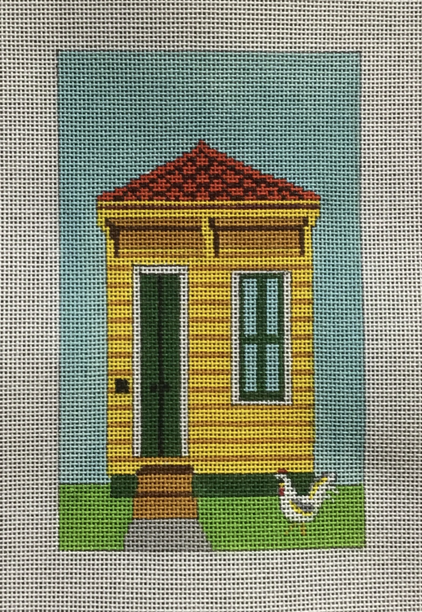 Yellow Single Shotgun House