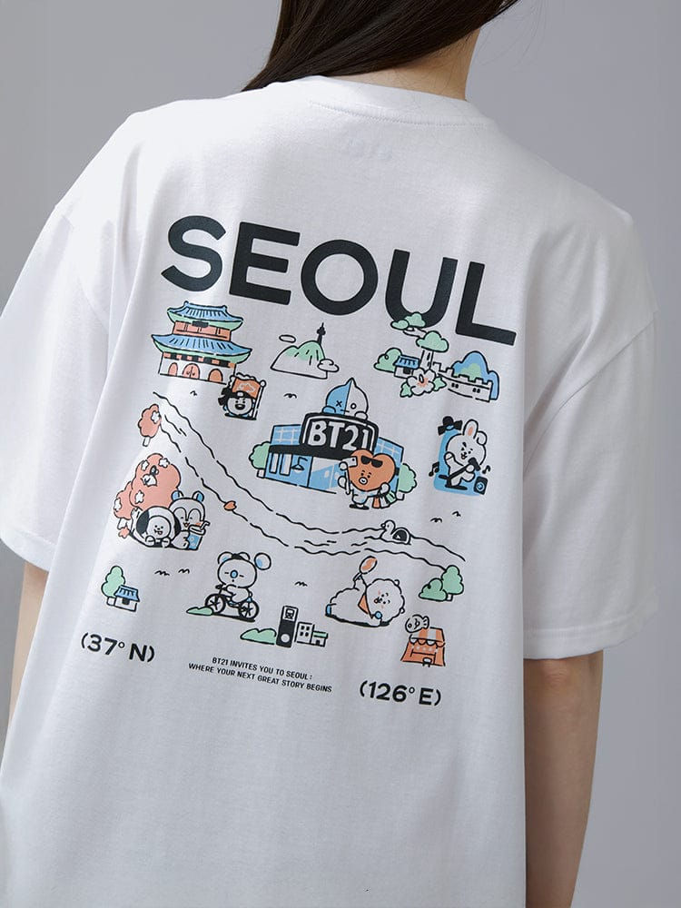 Miniatura: Camiseta de manga curta BT21 Seoul Edition VER.1 (Preta)