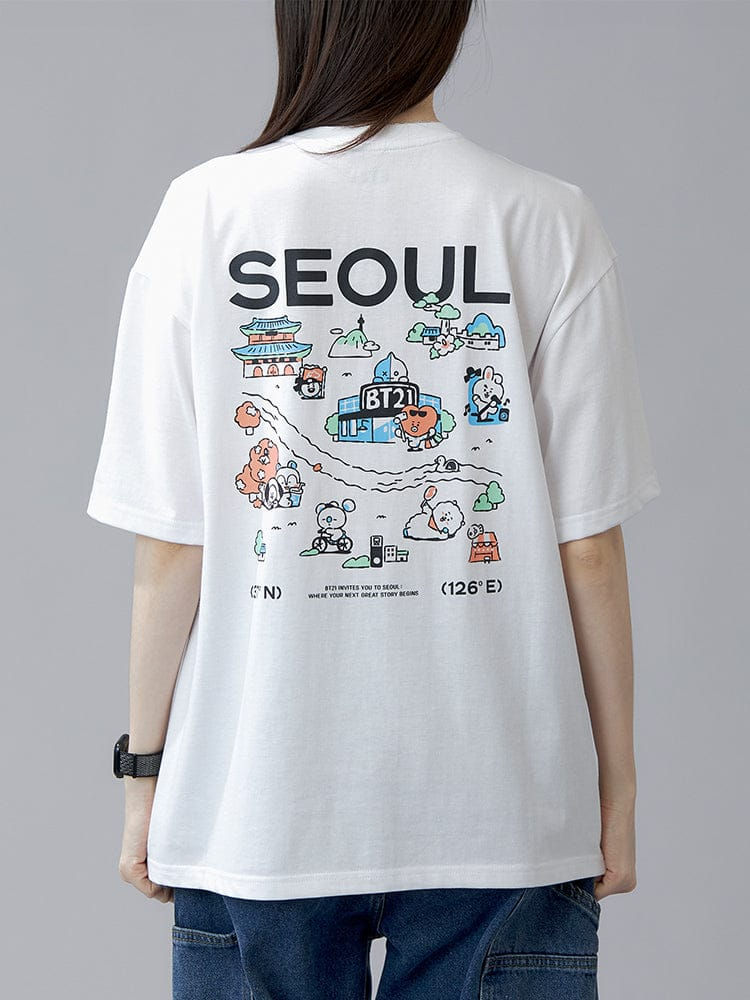 Miniatura: Camiseta de manga curta BT21 Seoul Edition VER.1 (Preta)