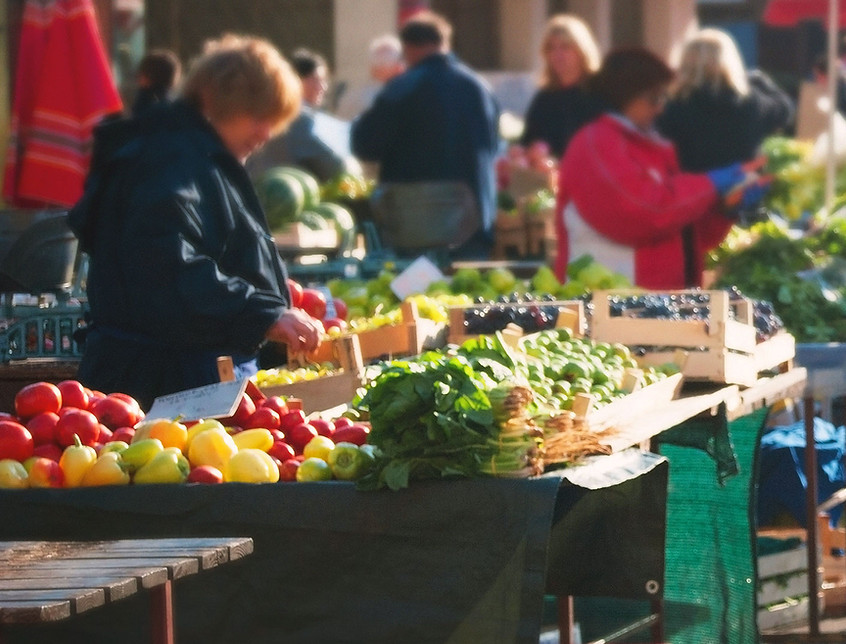 Outdoor Market Scene