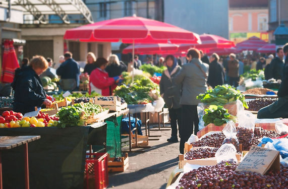 Food Market Crowd