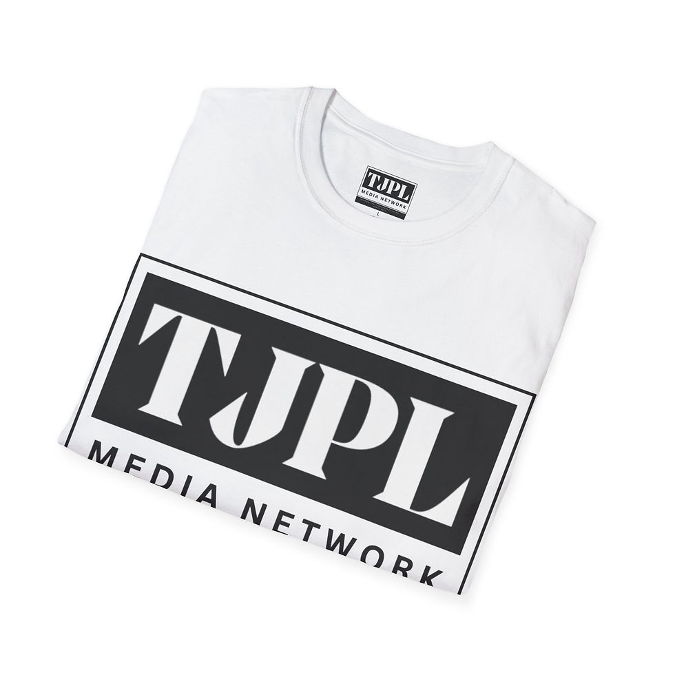 الصورة المصغرة: TJPL Media Network Logo T-Shirt — Graphic White Tee