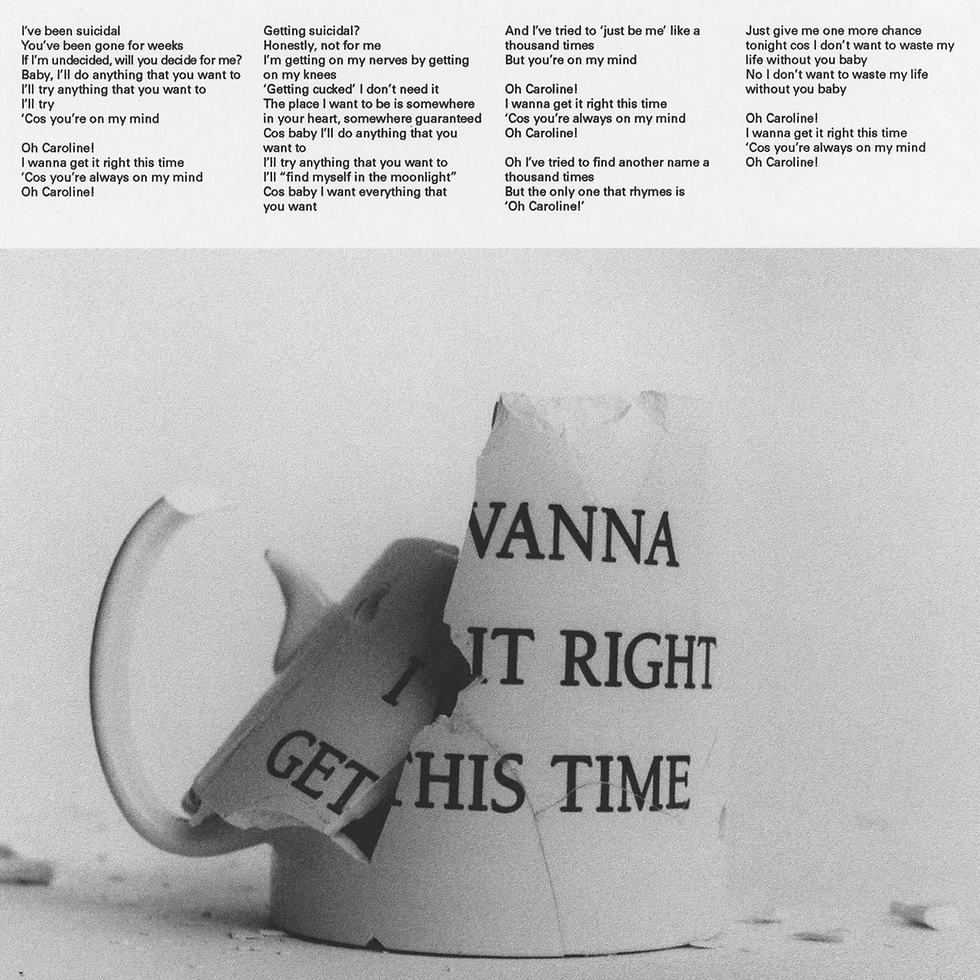 Promo Artwork: TATE SEDAR - The 1975 'Oh Caroline' Remix Cover