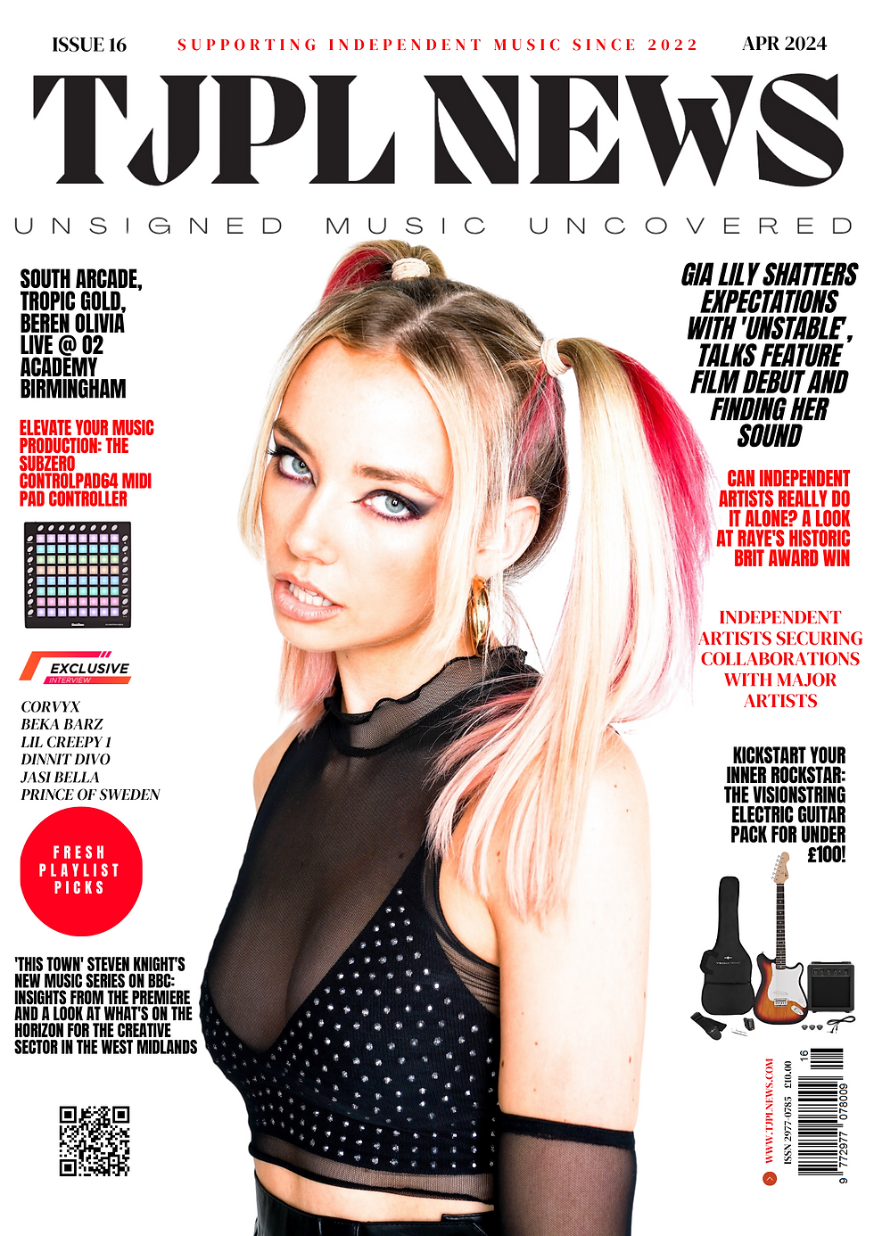 TJPL News Magazine Issue 16 Cover featuring Gia Lily
