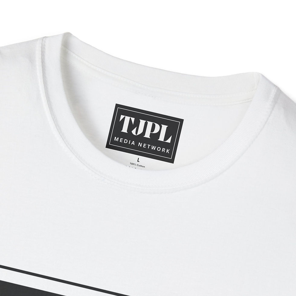 الصورة المصغرة: TJPL Media Network Logo T-Shirt — White Graphic Tee