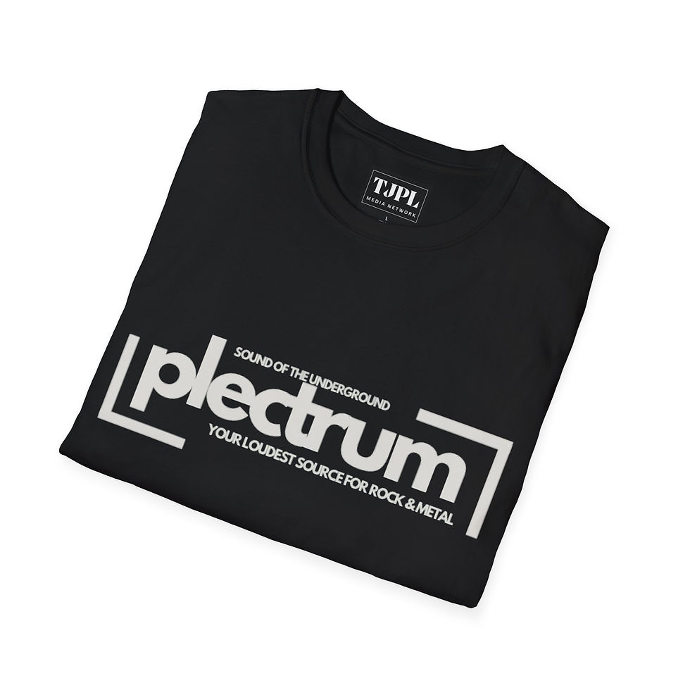 الصورة المصغرة: Plectrum Band Logo T-Shirt — Vintage Rock Music Tee
