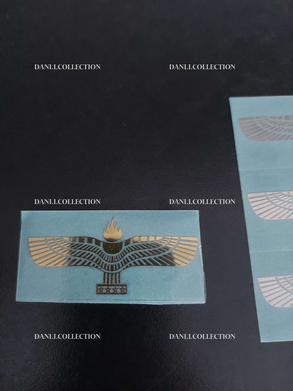 Thumbnail: Syrian eagle sticker gold-silver metallic
