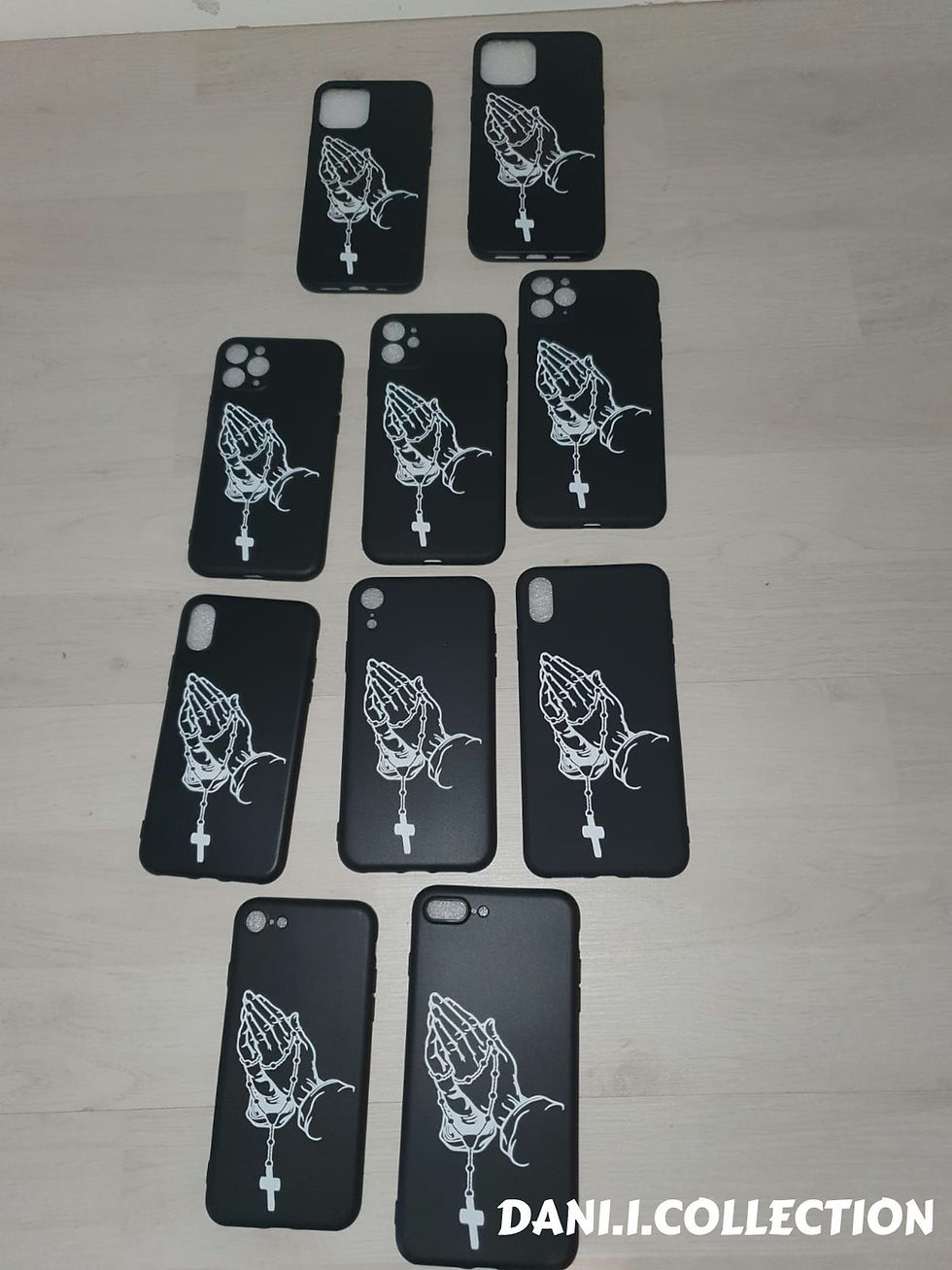 Thumbnail: Prayer hand with cross iPhone case