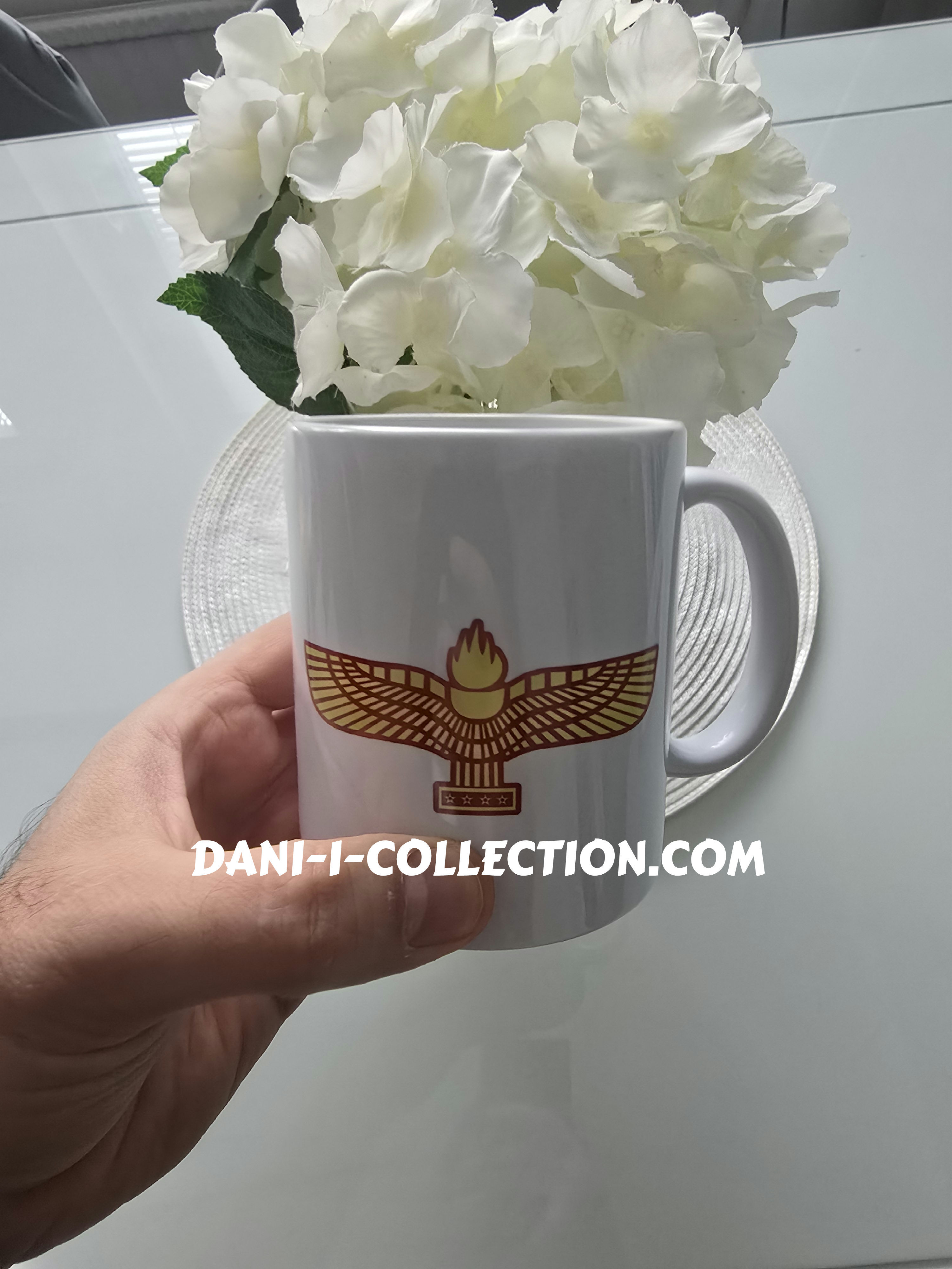  Mugg med Syrianska örnen. Dubbelsidig