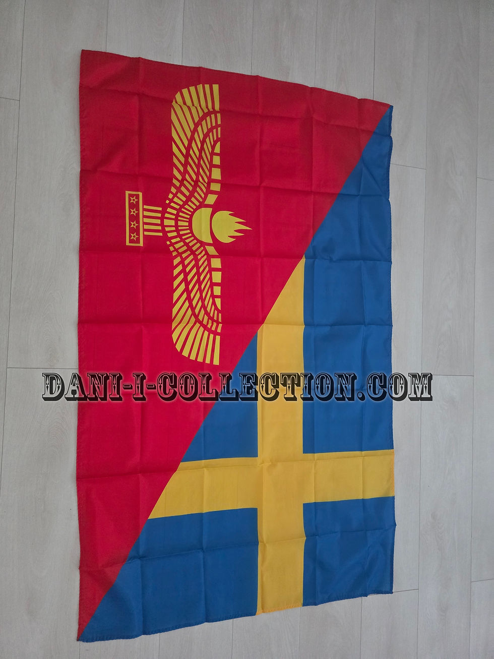 Thumbnail: Mix flag Aramean/Swedish flag