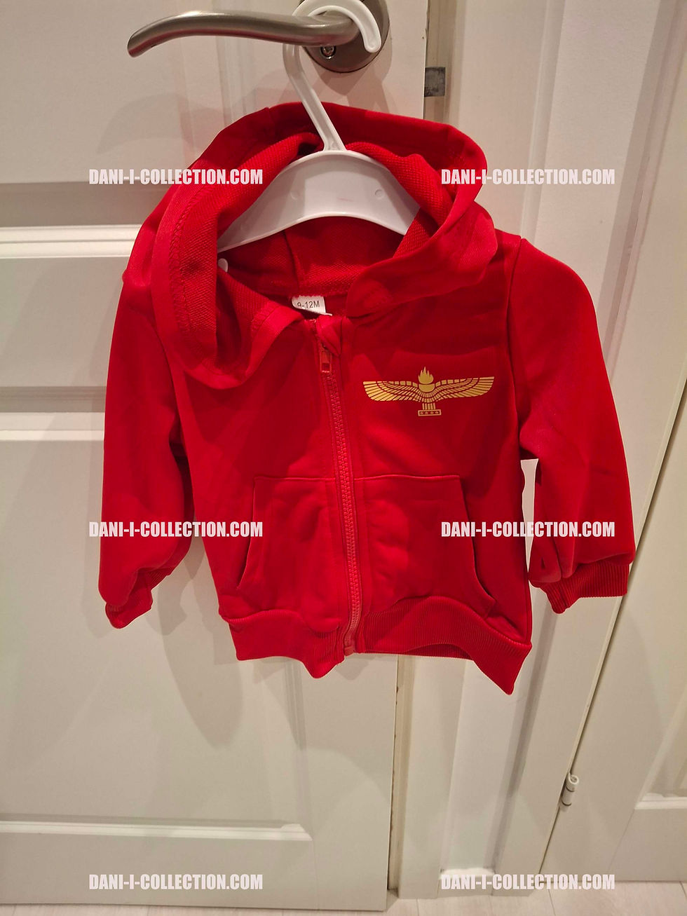 Thumbnail: Baby cardigan Syrianska - red & black