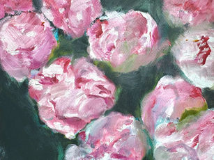 painting of pink peonies