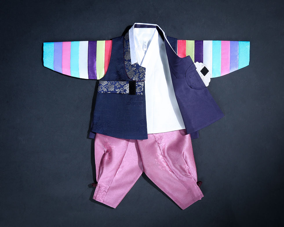 Thumbnail: Korean Hanbok, Dol Hanbok Boy, First Birthday Hanbok, Navy Blue Top