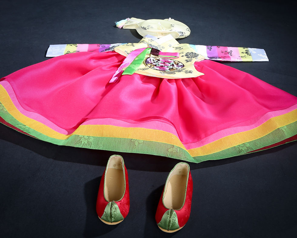 Thumbnail: Korean Hanbok Dress, Dol Hanbok Girl, First Birthday Hanbok, Yellow Top