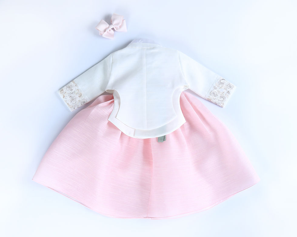 Thumbnail: Korean Hanbok Dress, Dol Hanbok Girl, First Birthday Hanbok, White & Pink