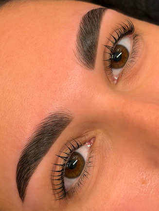Brow lamination and brow tint, lash lift and lash tint