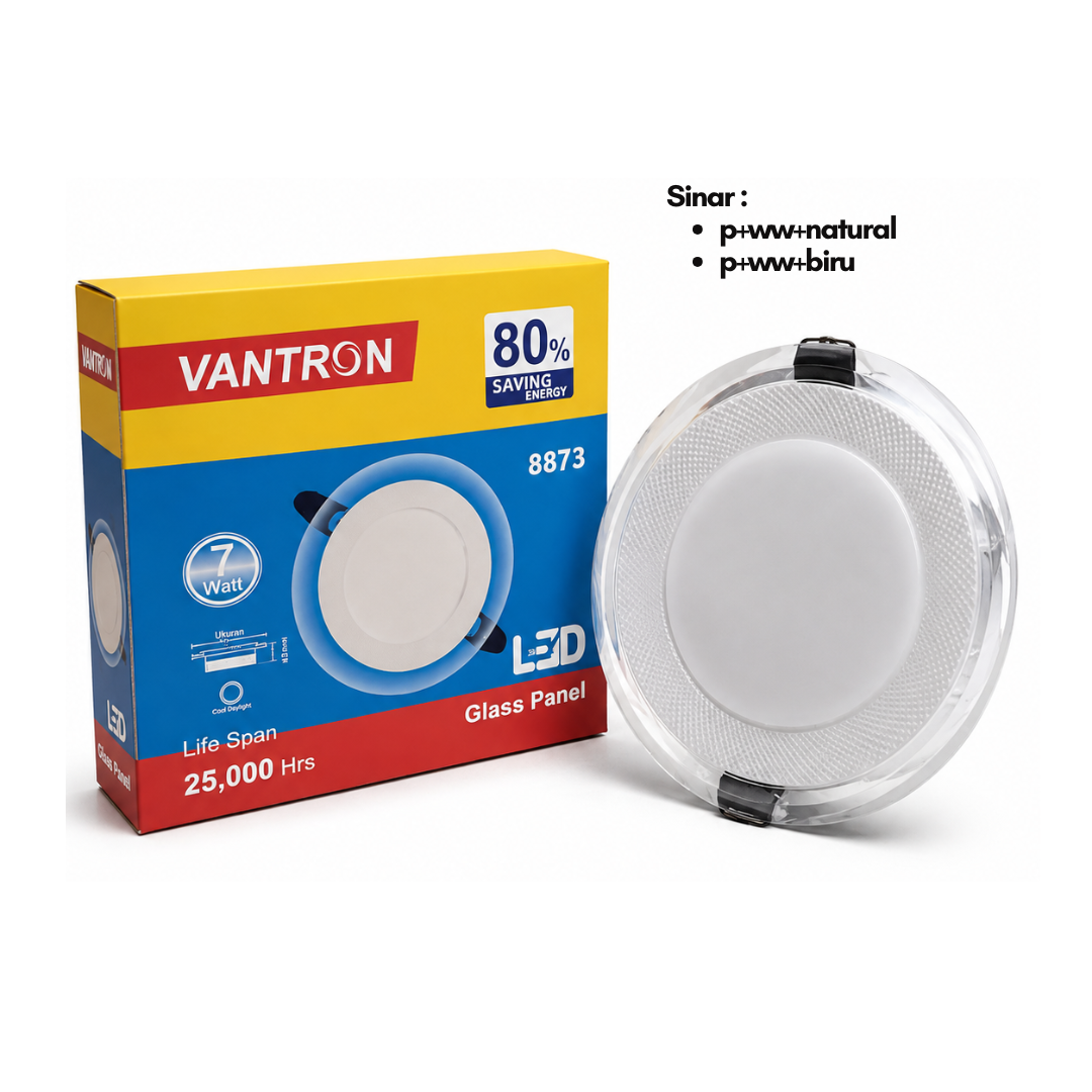 DOWNLIGHT LED 7W 3WARNA (P+WW+BIRU) VANTRON