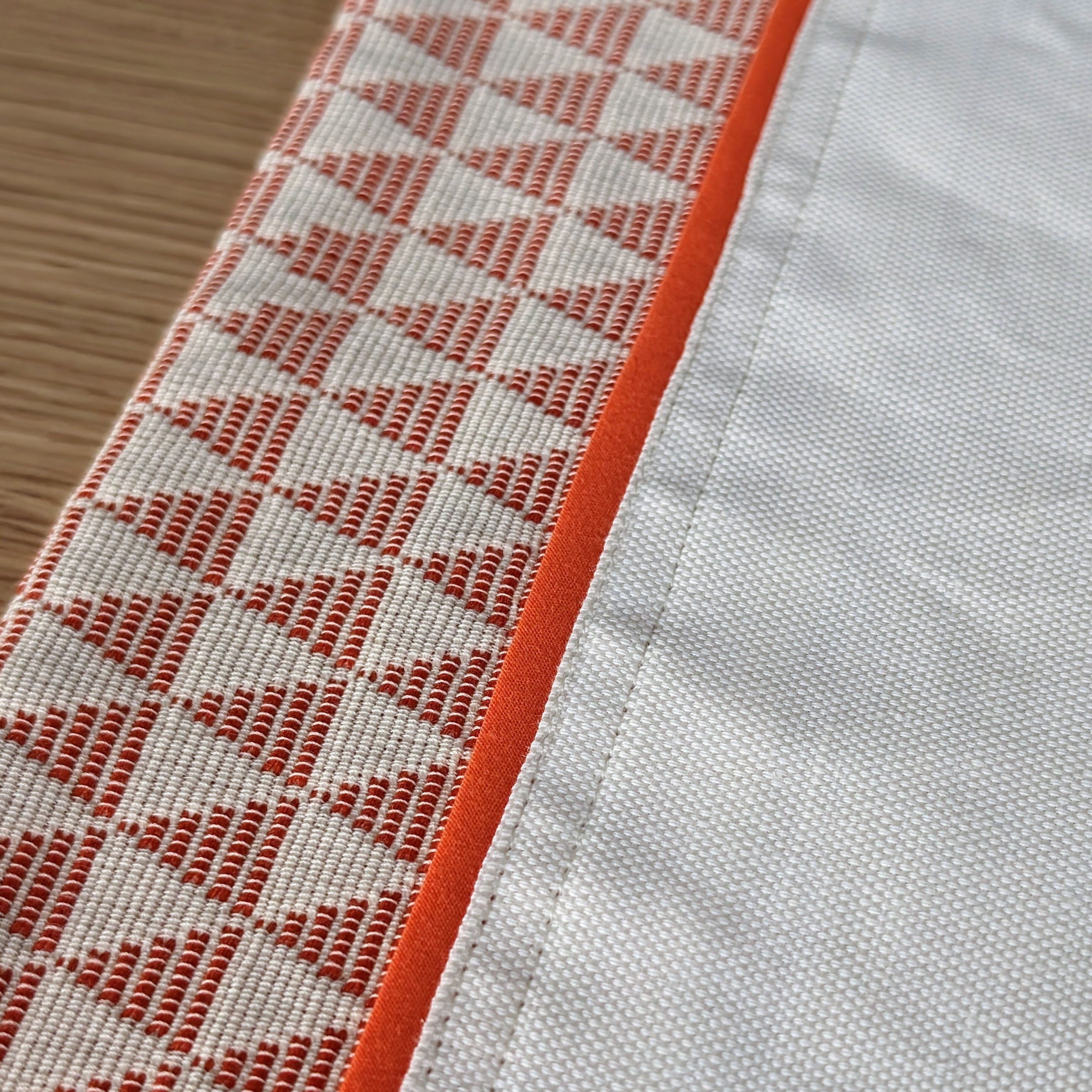 Set de Table Pagne Tissé Lin - Tisserand - Pyramide Orange