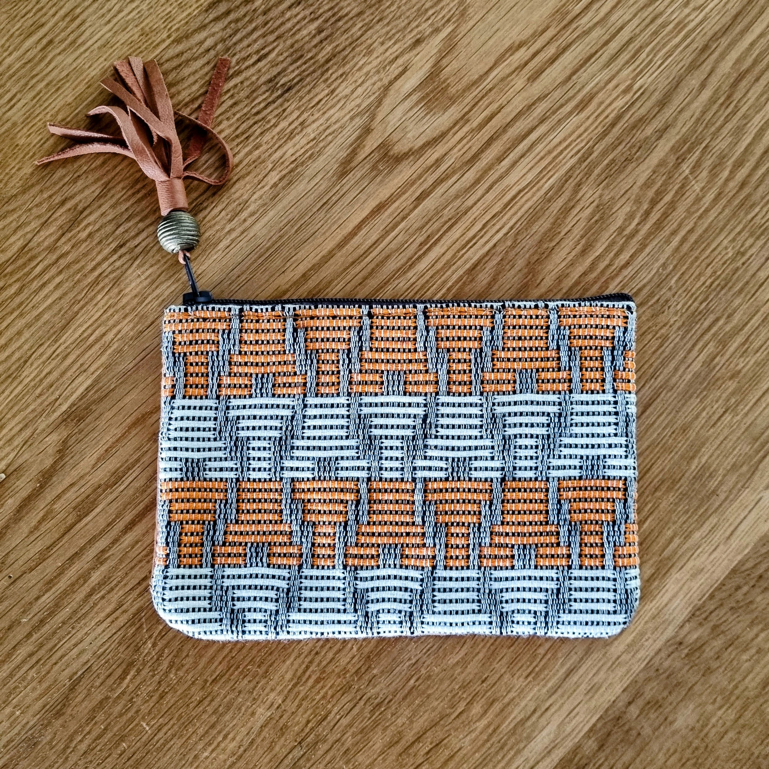 Porte-Monnaie Pagne Tissé - Tisserand - Fleur d'Oranger