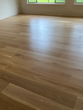 Oak flooring sanded and polished