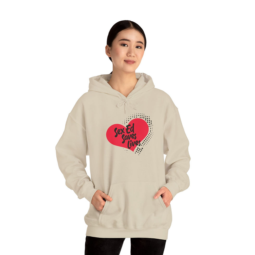 Thumbnail: Sex Ed Saves Lives Unisex Heavy Blend™ Hooded Sweatshirt