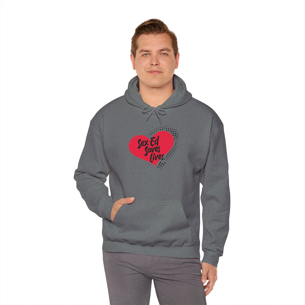 Thumbnail: Sex Ed Saves Lives Unisex Heavy Blend™ Hooded Sweatshirt