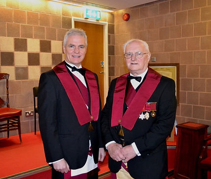 Abbey Royal Arch Chapter 180 2015: Companion Gary Spiers with his father Excellent Companion Bobby Spiers