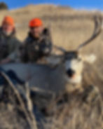 Hunter field dressing deer during South Dakota tribal land hunt