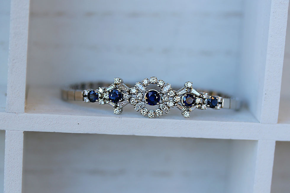 Diamond and gemstone bracelet
