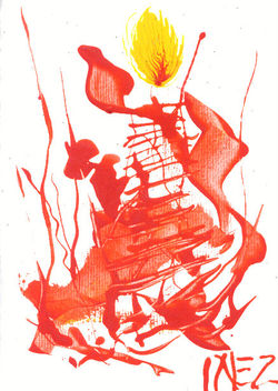 Cartão - " Vela Vermelha"