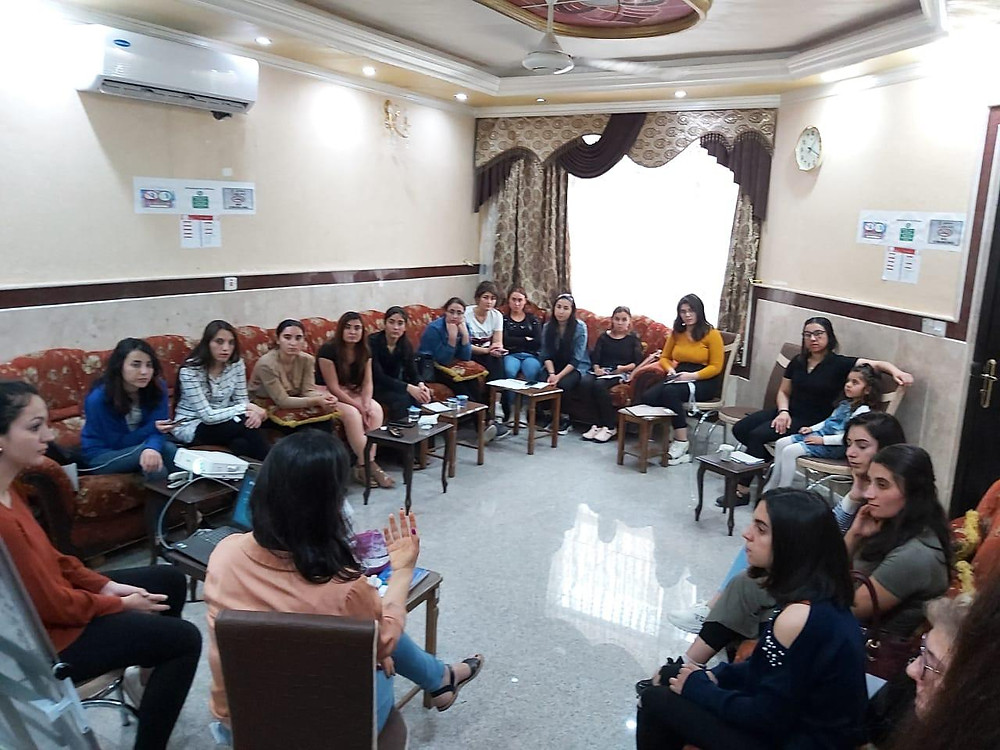 Survivors in training session with Yazda Team