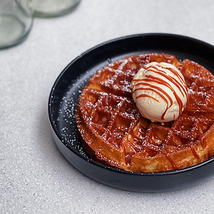 Salted Caramel Buttermilk Waffle