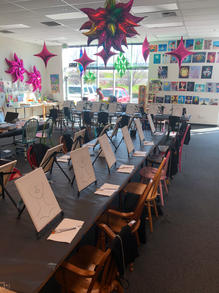 Inside the larger front Studio at Just For Fun Art