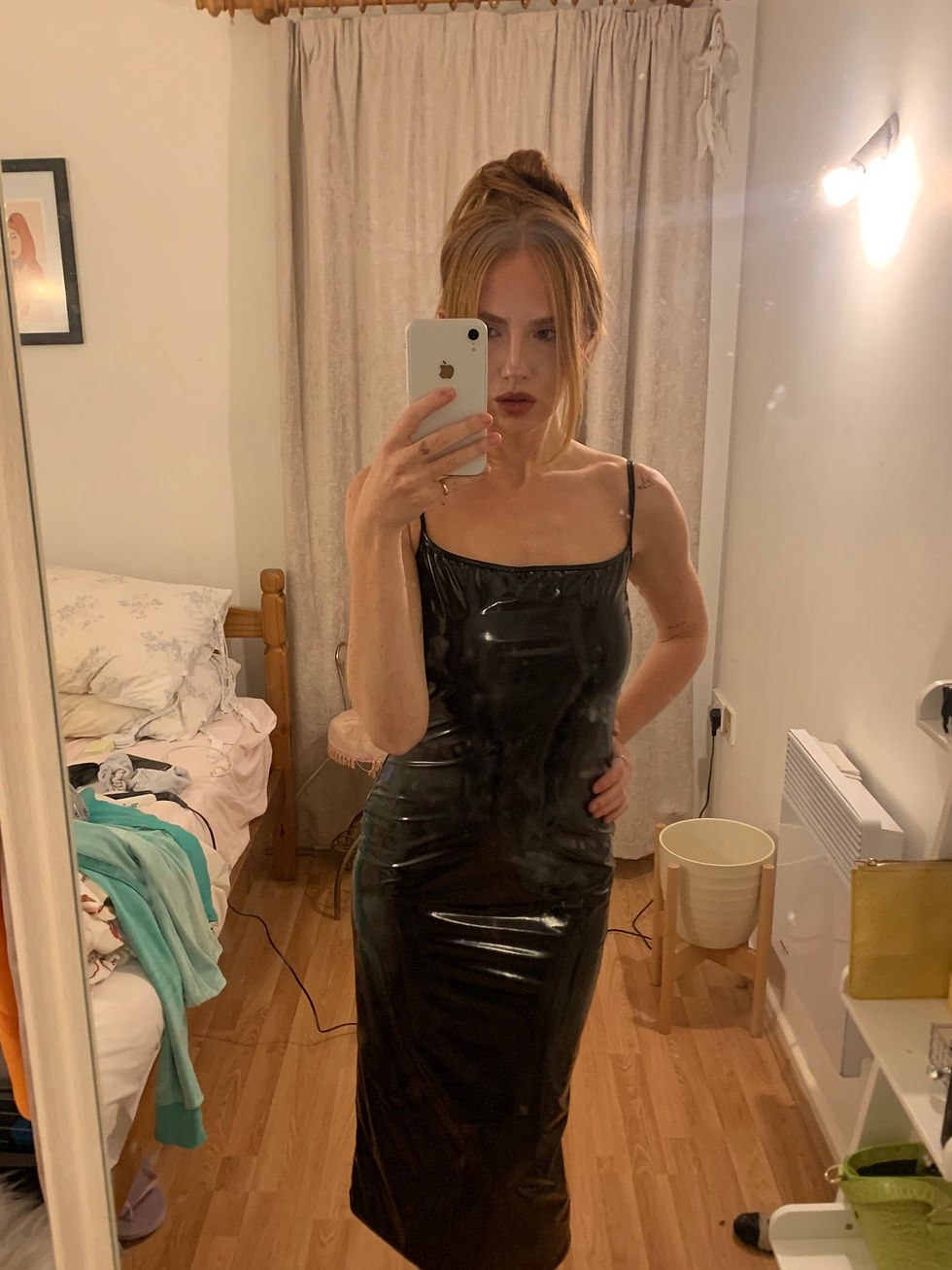 Thumbnail: BACKLESS PVC BLACK MAXI