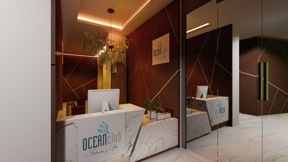 Ocean Spa projesinden mimari ve iç mekân görünümü – MDN Mimarlık.