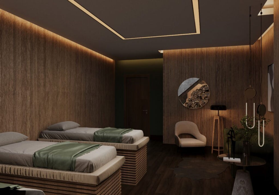 Ocean Spa projesinden mimari ve iç mekân görünümü – MDN Mimarlık.