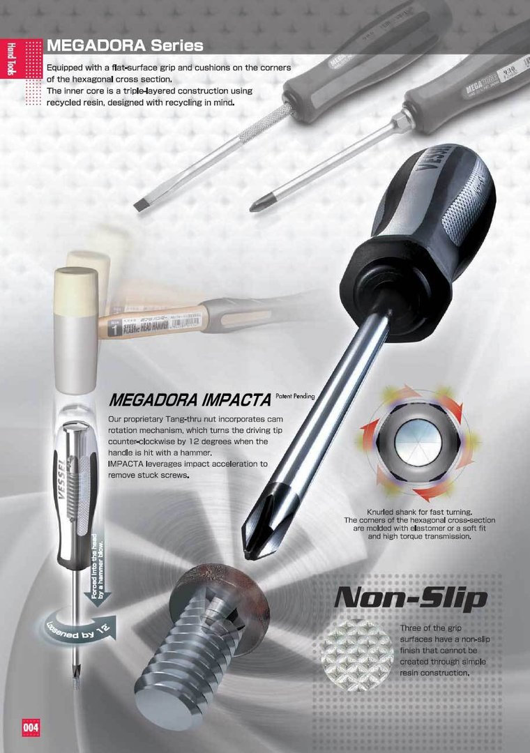 JIS Screwdriver Vessel Megadora Impacta 