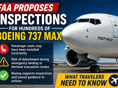 FAA Proposes Safety Inspections for Hundreds of Boeing 737 MAX Aircraft: What Travelers Should Know